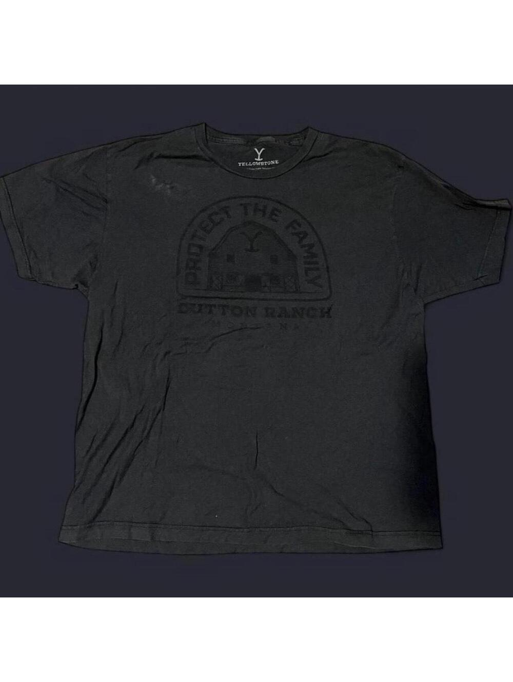 XL skater men’s Dark green Yellowstone cotton alt tee